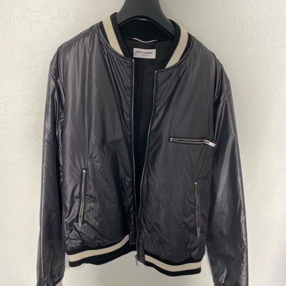 Yves Saint Laurent zip-up varsity bomber jacket - Picture 10 of 16